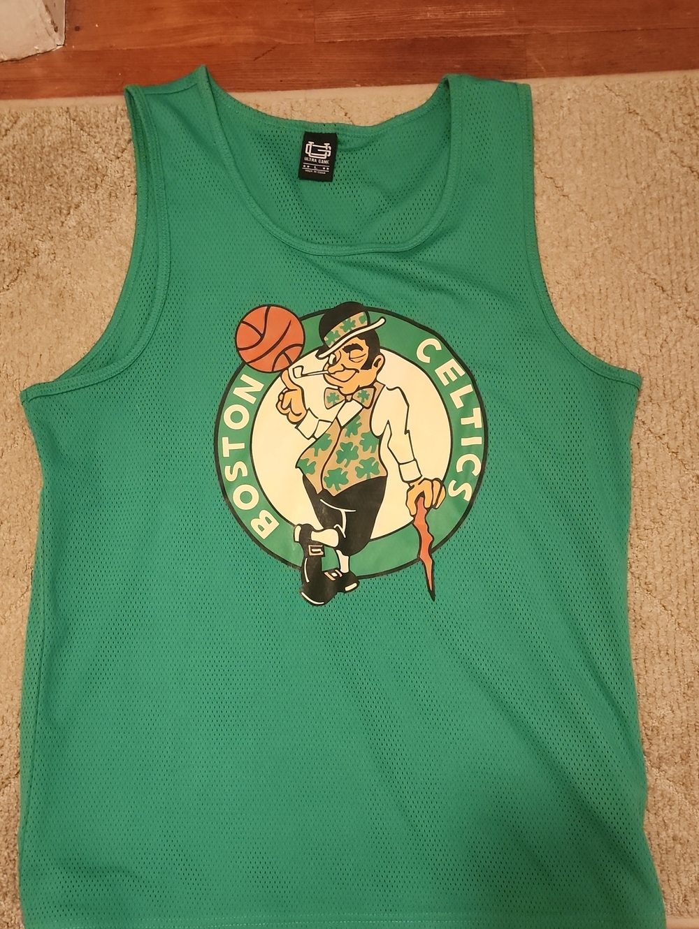 Boston Celtics Green Mesh Basketball Tank Top Jersey